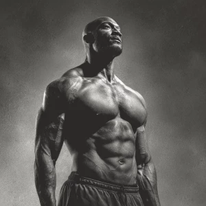 Generate an image of a confident individual showcasing their imp...