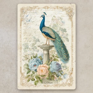 Print-ready shabby-chic postcard, 4×6 in portrait, 300 DPI, sRGB...