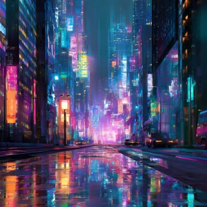 In the neon-lit confines of a futuristic holo-deck, an illusiona...