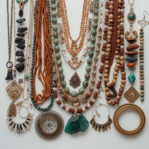 Create an eye-catching flat lay composition featuring an arrange...