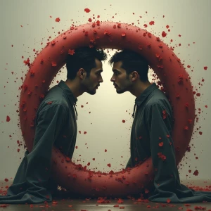 Generate an image depicting a Möbius strip symbolizing a relatio...