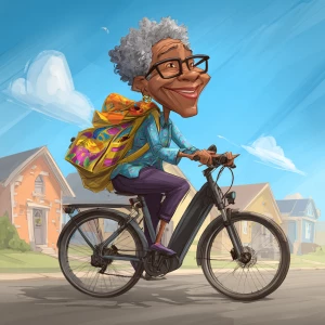 Create a caricature cartoon like character of a elderly African...