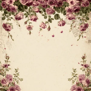 Positive Prompt — Victorian Mauve Rose Journal Page (Unlined, To...