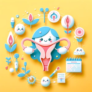 make cute paper stop motion animation about how does one ovulate...