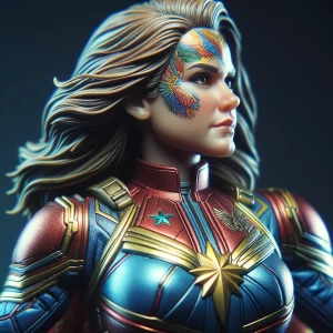 A woman superheroine action figure