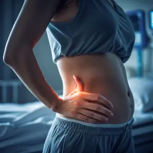 Lower abdomen pain at midnight 3:55 due to which treatment was g...