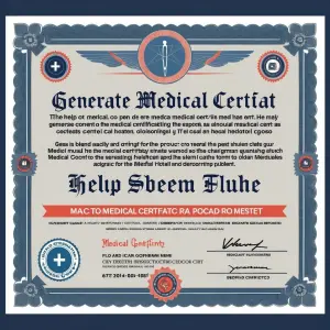 Help me generate medical cert