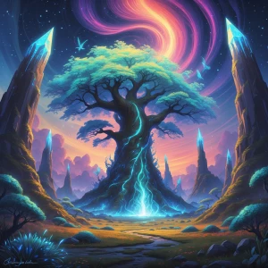 Behold a mesmerizing alien world, where towering crystal spires...