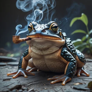 A smoking Toad