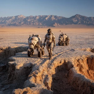 Subject/Scene: Mid-Journey in the Desert Battlefield

Scene Desc...