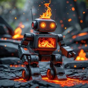Lava and fire robot