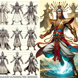 Generate a stop-motion animation of an action figure depiction o...