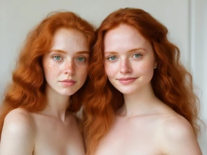 Create a digital portrait of Noora Bloom and Lara Monteiro toget...