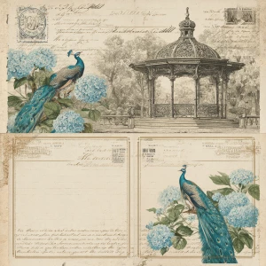 antique cream background with subtle foxed parchment softness at...