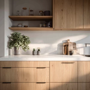 Generate an ultra-realistic photograph of a minimalist Scandinav...