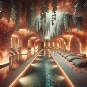Indoor Spa – Halite Flow Spa: A serene haven of warmth and miner...