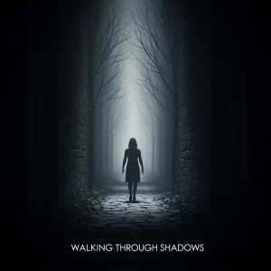 A cinematic and introspective scene titled “Walking Through Shad...