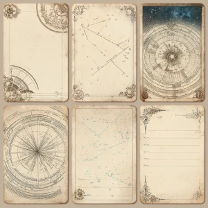 Print-ready vintage ephemera sheet with 6 coordinated shabby-chi...