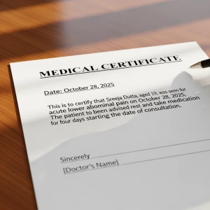 Medical Certificate

Date: October 28, 2025

This is to cert...