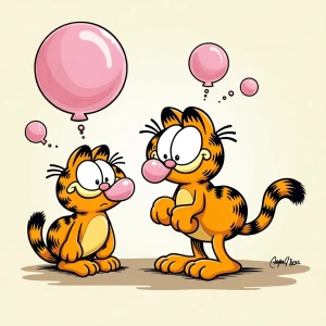 National Bubble Gum Day
February 6
(comic strip style; Garfield...