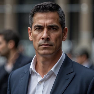 hazme una imagen de pedro sanchez con bigote