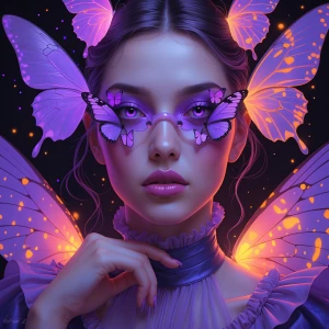 A highly detailed, hyper-realistic digital painting features a c...