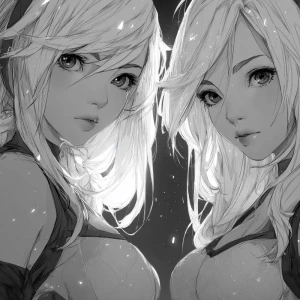 2woman, anime detalied