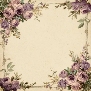 Victorian Mauve Rose Calling Cards – 18 Blank Name Cards
Print-...