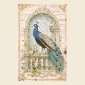 Print-ready shabby-chic postcard, 4×6 in portrait, 300 DPI, sRGB...