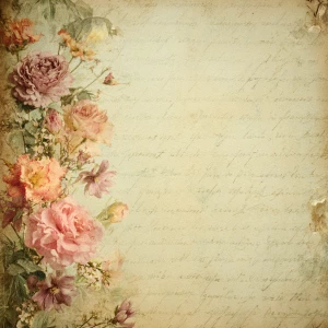 vintage floral stationery style background, A4 vertical, 300 dpi...