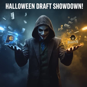 > 4K cinematic YouTube thumbnail of a mysterious man wearing a c...