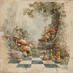 Print-ready junk journal page, A4 portrait full-bleed (approx. 2...