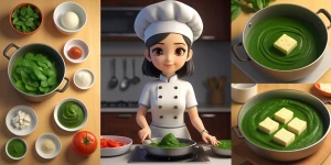 Vertical 9:16 3D anime-style animated cooking video,
a cute 3D a...