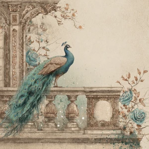 Print-ready shabby-chic postcard, 4×6 in portrait, 300 DPI, sRGB...