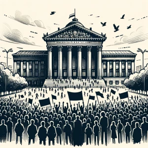 Protest erupted at US. Capitol demanding trump resignation