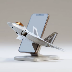 3d of a F22 desk phone holder to hold a cell phone