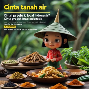 Make a stop motion animation with the theme "cinta tanah air" an...