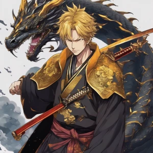 zenitsu agatsuma with thunder all around him forming the shape o...