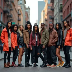 Realistic, 4K promo photos  of a vibrant coalition of twelve exc...