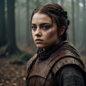 Create a modern-day version of Arya Stark, a courageous and adve...