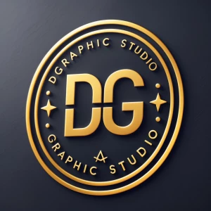 Create a stunning luxury bold Gold logo with   " DC GRAPHIC STUD...