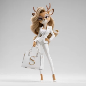 Create an ultra-realistic 8K digital illustration of a female an...