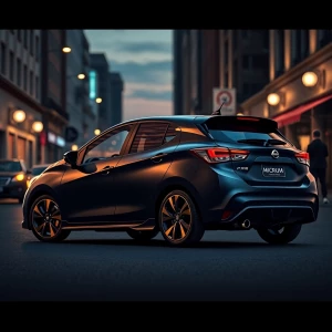 Create a photo-realistic image of a high-end Nissan MICRA "Aurum...
