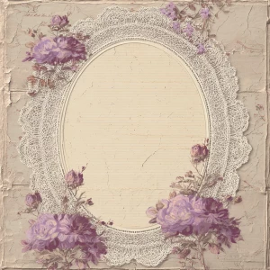 Positive Prompt — Victorian Mauve Rose Journal Page (Unlined, La...