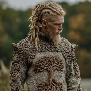 This image shows a man  with a beard blonde hair. Bodybuilder we...