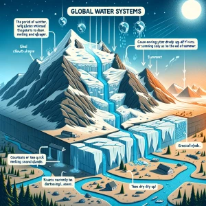 The timing of water release from mountain glaciers is very impor...