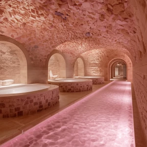 Step into the tranquil oasis of Halite Flow Spa: Imagine walking...
