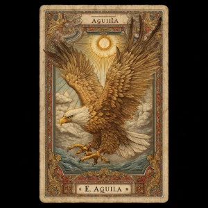 Ultra-photorealistic Spanish Lotería card titled El Águila (The...