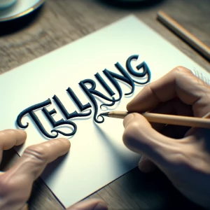 "TELERING" The word is formed as if someone is writting it but w...