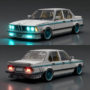 minecraft style bmw car